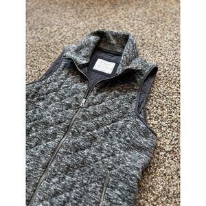 Abercrombie & Fitch gray quilted vest full zip women‎ size S